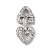 Brass Micro Pave Cubic Zirconia Fold Over Clasps KK-H455-53P-01-1