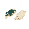 Alloy Enamel Elephant Connector Charms FIND-K020-22G-2