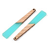 Translucent Resin & Walnut Wood Big Pendants RESI-N025-036-B01-1
