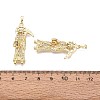 Religion Brass Micro Pave Clear Cubic Zirconia Pendants KK-N287-46B-G-3