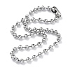 304 Stainless Steel Ball Chain Necklaces CHS-F009-01H-45cm-P-1