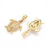 Brass Micro Pave Cubic Zirconia Pendants KK-N257-05G-2