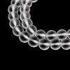 Frosted Natural Quartz Crystal Round Bead Strandsl G-N0120-44-6mm-2