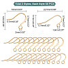 100Pcs 2 Style Brass Earring Hooks KK-PH0003-64-4
