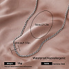 Vintage Style 304 Stainless Steel Cuban Link Chain Necklaces for Women AI1121-4-1