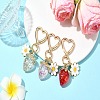Acrylic Strawberry Pendant Decoration HJEW-SW00120-05-7