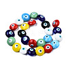 Handmade Evil Eye Lampwork Beads Strands LAMP-N029-009-3