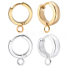 16Pcs 2 Colors 201 Stainless Steel Huggie Hoop Earrings Findings STAS-BBC0008-39B-1