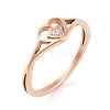 Heart 304 Stainless Steel Finger Ring for Women RJEW-C086-15-RG-1