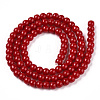 Opaque Solid Color Glass Beads Strands GLAA-T032-P10mm-23-2