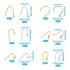 96Pcs 12 Style 304 Stainless Steel Earring Hooks STAS-PJ0001-45-11