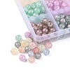 300Pcs 12 Colors Translucent Crackle Glass Beads Strands CCG-YW0001-14-3