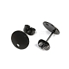 Ion Plating(IP) 304 Stainless Steel Stud Earring Findings STAS-P198-25-10mm-B-2