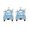 Rack Plating Alloy Enamel Pendants AL-CBA2B10-05P-03-1