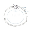 304 Stainless Steel Textured Paperclip Chain Bracelets BJEW-JB05112-5