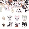 32Pcs 8 Styles Alloy Enamel Pendants ENAM-TA0004-18-1