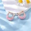 Enamel Arch Hoop Earrings JE1109B-4