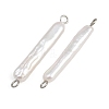 Natural Freshwater Pearl Keshi Pearl Stick Connector Charms STAS-D378-11P-2