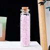 Natural Rose Quartz Chips in a Glass Bottle with Cork Cover PW-WG28850-05-1