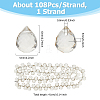 Electroplate Transparent Glass Beads Strands EGLA-FI0001-01A-2