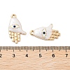 Rack Plating Alloy Enamel Pendants FIND-C050-07A-G-3