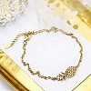 Alloy Pineapple Link Anklets for Women FS-WG8C63D-02-2