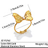 304 Stainless Steel & Plastic Pearl Cuff Open Rings for Women WGF3CDE-02-1