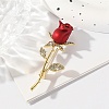 Rose Alloy Enamel Brooches DJ-PW-WG7E3FB-01-3