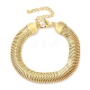 Brass Herringbone Chains Bracelets BJEW-S158-14G-4