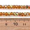 Electroplate Transparent Glass Beads Strands EGLA-A046-01A-13-4