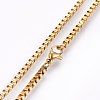 304 Stainless Steel Box Chain Necklaces NJEW-F226-05G-02-2