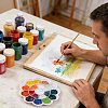 10Pcs Flower Plastic Artist Painting Palette AJEW-GL0003-39-6