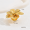 Elegant Hollow Flower Iron Cuff Ring for Bride Daily Wear Vacation OD1502-1