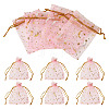30Pcs Gold Stamping Moon Star Organza Drawstring Gift Bags ABAG-TA0002-21G-2