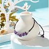 Natural Amethyst Chips Braided Bead Bracelet BJEW-JB08019-09-2