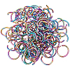 100pcs Rainbow Color 304 Stainless Steel Open Jump Rings STAS-ME0003-78B-1
