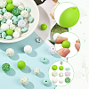 64Pcs Round & Rondelle Food Grade Eco-Friendly Silicone Beads SIL-SP0001-19B-3
