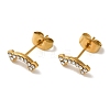 304 Stainless Steel Crystal Rhinestone Stud Earrings for Women EJEW-C094-01J-G-1