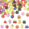 110Pcs 11 Styles Fruits Resin Cabochons MRMJ-SC0001-54-7
