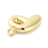 Rack Plating Brass Balloon Letter Pendants KK-C050-01G-P-2