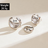 3Pcs Alloy Finger Rings Sets WG7802C-08-2