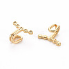 Brass Rhinestone Settings Clip-on Earring Findings KK-S356-432-NF-2