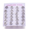 Tarnish Resistant 304 Stainless Steel Stud Earrings X-EJEW-N045-01P-2