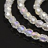 AB Color Plated Glass Faceted Drum Beads Strands GLAA-A032-4mm-AB07-1