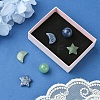 Natural Gemstone Healing Moon & Star & Round Ornaments AJEW-FS0001-12A-3