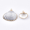 Spray Paint & Electroplate Sea Shell Pendants SSHEL-S262-08K-2