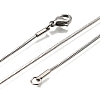 Non-Tarnish 304 Stainless Steel Square Snake Chain Necklaces X-NJEW-L173-005-P-3