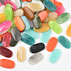 100Pcs Oval Imitation Gemstone Acrylic Beads OACR-SP0001-65-7