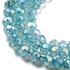 Transparent Baking Painted Glass Beads Strands DGLA-F002-02A-02-4