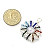 2Pcs 2 Colors ABS Plastic Imitation Pearl Pendants PALLOY-JF04399-2